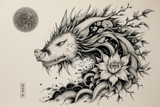 design a japanese tattoo art design