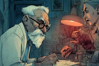 illustrate manga or comic book scenes professionally