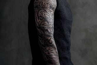 create a tattoo design of tattoo sleeve