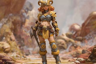 draw dnd character illustration with detailed outfit