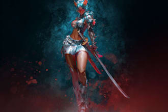 design original rpg character illustration