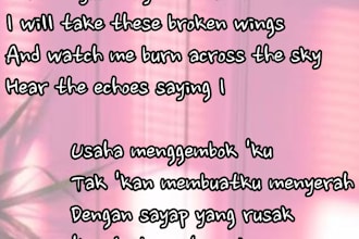 translate a song from english to indonesian