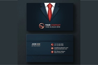 design professional double sided business card and stationery