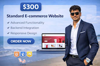 build full custom ecommerce website with PHP laravel, HTML CSS js