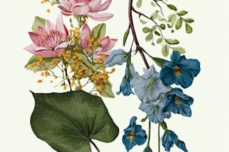 hand draw botanical illustrations