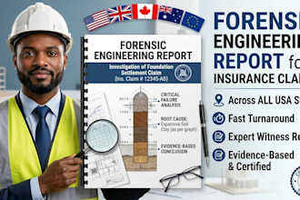 prepare forensic engineering report for insurance claims across USA state