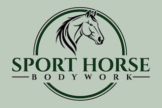 do equestrian equine horse dog animal pet farm logo design