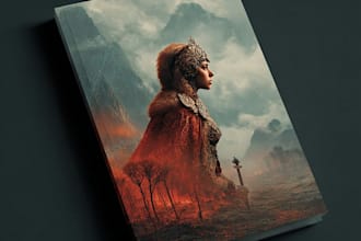 design a dark fantasy or magical book cover illustration