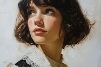 do oil painting portrait and illustrations digitally