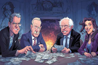 paint a hilarious custom political cartoon for any issue