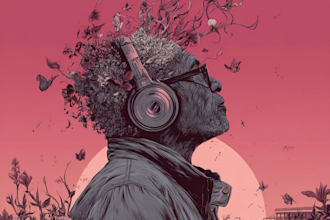 design album cover design, album cover art, music cover art