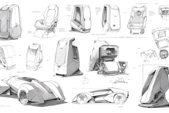 design awesome fancy product sketches