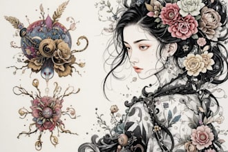 making a design japanese art style