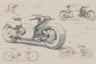 illustrate a sketch of product design idea