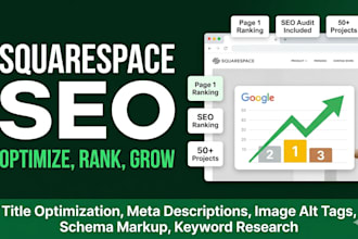 optimize your squarespace website SEO and improve google ranking squarespace