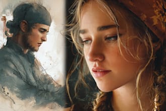 do realistic and semi realistic illustrations for you