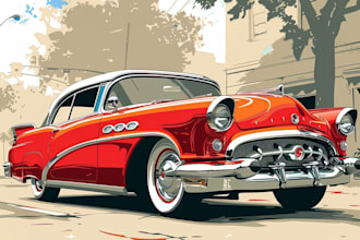 create amazing detail illustration of your cars and vehicles