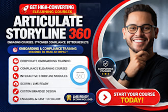 create articulate storyline 360 course onboarding course for compliance trainees