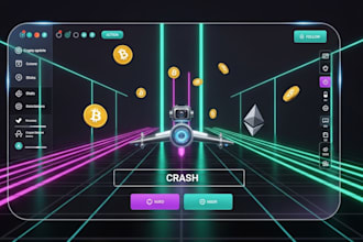 develop arcade game website, crash game website, crypto gaming web, aviator bot