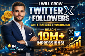 professionally grow twitter x page to organic 10m monetization and impressions