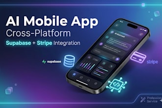 build rork ai app with supabase backend, stripe and api integration