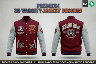 design your streetwear varsity jacket letterman and clothing
