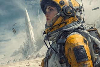 draw sci fi illustration and sci fi sci fi illustration