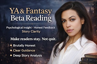 psychological ya and fantasy beta reading, critique, and developmental editing