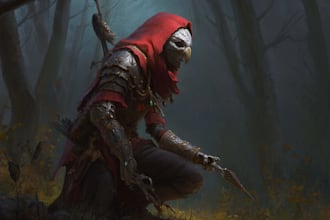 draw a horror and fantasy horror character art