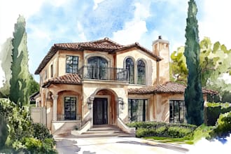 turn your home into watercolor painting