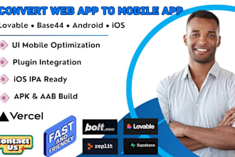 convert lovable web app base44 app to ios android app using capacitor cordova