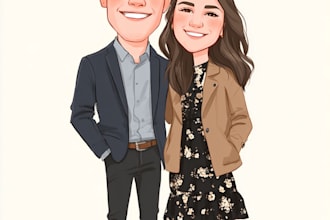 make cartoons caricature couple