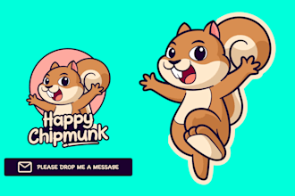 design a cute kawaii cartoon mascot logo