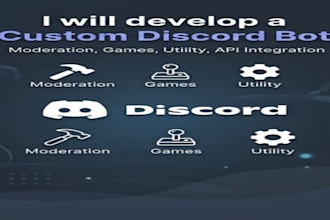 develop a custom python or js discord bot for your server