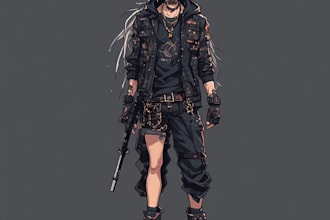 draw cyberpunk, lofi or streetwear anime illustrations