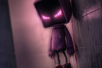 make thumbnail youtube horror creepy scary, fnaf ,roblox