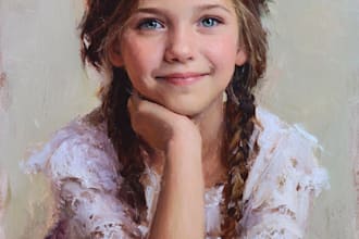 oil painting portrait and illustrations