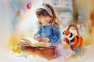 create children storybook illustrations and character art