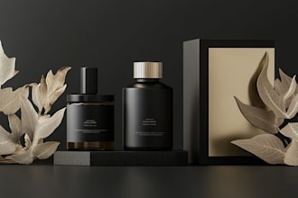 design premium product packaging, box, bottle, and label