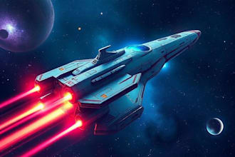 create spaceship concept art for you