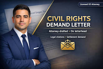 write a civil rights demand letter as your attorney to get a settlement
