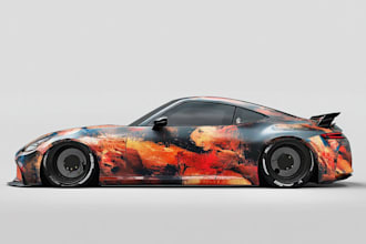 car wrap vehicle wrap truck wrap racing car wrap