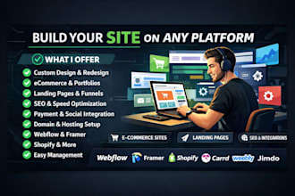 build webflow framer shopify carrd weebly duda jimdo strikingly zyro website