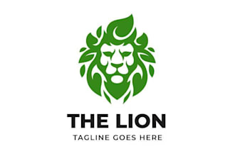 design a fierce lion mascot logo for esports or brand