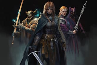 create warcraft fantasy dungeons and dragons illustrations