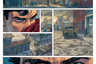 do a comic book page illustration comic art