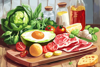 draw food or drink in my illustration style