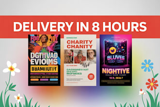 design professional flyer, leaflet, party event flyer design, church flyer