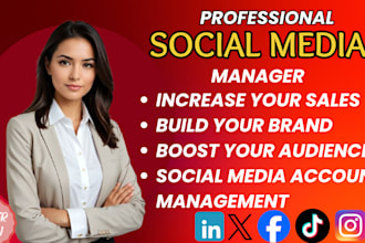be your social media manager social media marketing and content creator