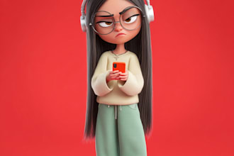 make with cartoon art style illustration